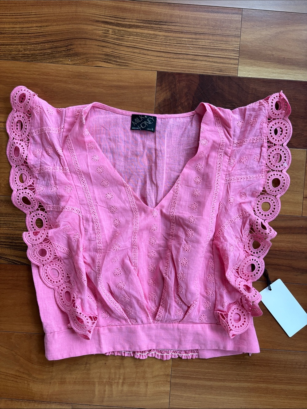 NWT cotton ruffle blouse